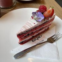 Red velvet cake at Kate Coffee & Cake in Gdynia