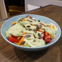 Avocado salad at El Med Veg in Tenerife