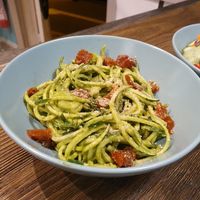 Zucchini spaghetti at El Med Veg in Tenerife