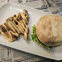 Mushroom Burger  at El Med Veg in Tenerife