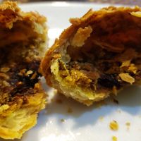 Kachori (R$5). Vegan by default. Overcooked and too crispy. at Tempero Indiano in Sao Paulo