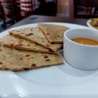 Stuffed parathas at Momo King Nepalese Restaurant and Bar in Swindon