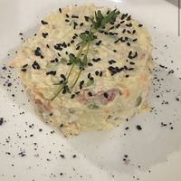 Vegan "ensaladilla rusa" at La Bodeguita del Arte II in Madrid