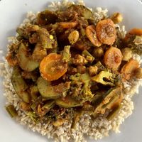 Indian curry - no cilantro  at The Fifth Dimension in San Pedro La Laguna