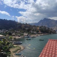 The terrace view at The Fifth Dimension in San Pedro La Laguna