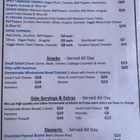 Menu   at The Fifth Dimension in San Pedro La Laguna