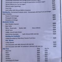 Menu   at The Fifth Dimension in San Pedro La Laguna