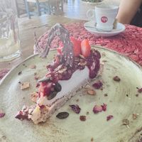 Tarta de queso vegano  at Esfigueral in Ibiza