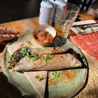 Shoarma roll at Esfigueral in Ibiza