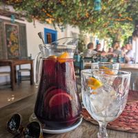 Vegan sangria at Esfigueral in Ibiza
