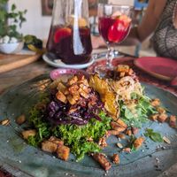Two Worlds tempeh salad at Esfigueral in Ibiza