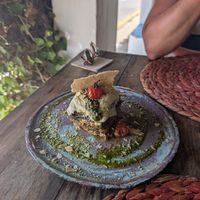 Courgette lasagna at Esfigueral in Ibiza