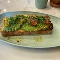 Avocado toast  at Long Story Short Cafe in Boca Raton