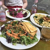 Gorgeous tofu and falafel dishes with craft sodas at Green Goddess in New Orleans