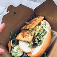 Lemongrass tofu po boy at Green Goddess in New Orleans