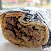 Succulent vegan kebab with homemade vegan meat. Absolutely delicious: juicy, banging flavour, and worth going out of your way to get. at Portz Kebab & Grill in Ocean Grove