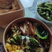 Bowl, gyozas, edamame at Kimchibowl  in Malaga