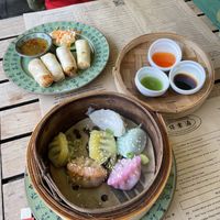 Vegan dim sum and spring rolls at Lucy Chang in Antwerpen