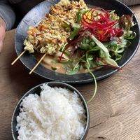 vegan chicken with peanut sauce  at GAO Vegan in Leipzig