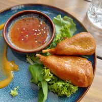 Vegan chicken legs at GAO Vegan in Leipzig