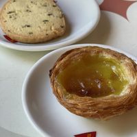 Pasteis de nata and rosemary cookie  at Bekarei in Berlin