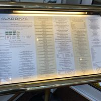 Comprehensive menu at Aladdin's Indian Dining in Stratford-upon-avon