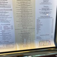 Close up of vegetarian option and Thalis that can be made vegan - just ask!  at Aladdin's Indian Dining in Stratford-upon-avon