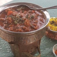 Vegan "chicken" Tikka Masala at Bio-Restaurant Bertram in Wilhelmshaven