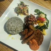 Lunch plate (also came with small soup) at Magokoro in Kamakura