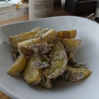 Soy cheese & garlic potato slices, 650yen at Magokoro in Kamakura