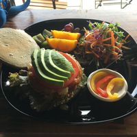 Vegan Pancake Burger - so tasty!!! at Magokoro in Kamakura