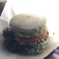Hemp pancake burger at Magokoro in Kamakura