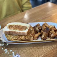 Just egg sandwich and potatoes   at Good Morning in Las Vegas