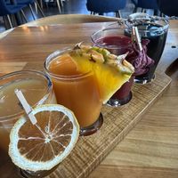 Cold pressed juice flight  at Good Morning in Las Vegas
