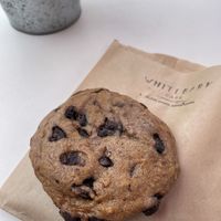 Vegan chocolate banana cookie at Whitebark Cafe in Banff