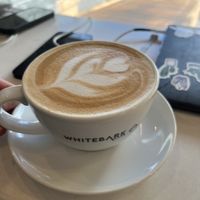 Oat milk cappuccino   at Whitebark Cafe in Banff