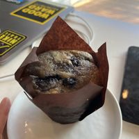 Vegan blueberry muffin  at Whitebark Cafe in Banff