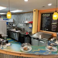 The beautiful brand new kitchen  at Juicy's Wellness Cafe in Cookeville