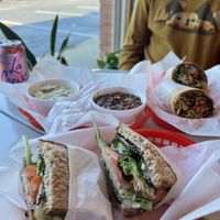 White bean club & power burrito  at Juicy's Wellness Cafe in Cookeville