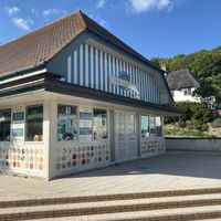 Shop front at Lulworth Estate Ice Cream Parlour in Wareham