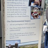 A focus on environmental sustainability   at Lulworth Estate Ice Cream Parlour in Wareham