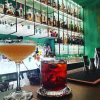 View from the counter at Aperture Cocktail Bar in Padua