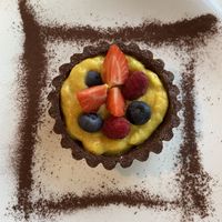 Crostatina vegana at Elisir in Castiglione Olona