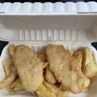 Vegan fish and chips 🐟  🥔   at Neptune Fish Restaurant in Seahouses