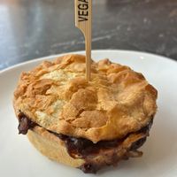 Steak and onion pie at Neptune Fish Restaurant in Seahouses