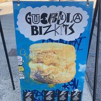 Look for the sign on the sidewalk. The shop is set back in a lil alley    at Guerilla Bizkits in Nashville