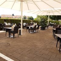 Outdoor seating at Mövenpick - Walter Mittelholzerstrasse in Zurich