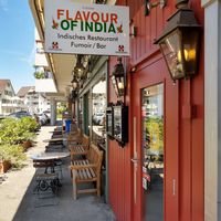 Exterior and outdoor seating at Flavour of India in Kloten