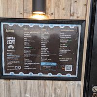 Menu at Cafe Costa in Kalundborg