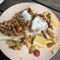 Half eaten waffles  at Eighty/twenty in Belconnen